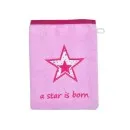 Frottee Waschlappen rosa mit Stern