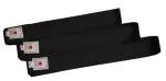 Kampfsport und Budo Gürtel schwarz aus Kunstseide 4 cm Breite