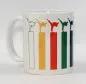Preview: Mug with martial arts belts and kick figure