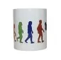 Preview: Mug white printed with Karate Evolution coloured