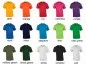 Preview: T-Shirt mit Rückennummer und Name T-Shirt Farben