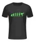 Preview: T-shirt noir Evolution Kick vert fluo