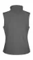 Preview: Damen Softshell Bodywarmer grau/schwarz bedruckbar Rückseite