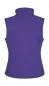 Preview: Damen Softshell Bodywarmer lila/schwarz bedruckbar Rückseite