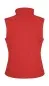 Preview: Damen Softshell Bodywarmer rot/schwarz bedruckbar Rückseite