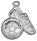 Preview: Fußball-Medaille, 53 x 50 mm silber