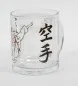 Preview: Mug en verre avec motif Karate