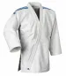 Preview: Traje de judo Adidas Club J350 blanco con rayas azules en los hombros