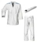 Preview: Judo suit Adidas Club J350 white with blue shoulder stripes