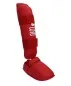 Preview: Shin guard instep protection red for karate and kickboxing