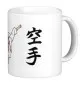 Preview: cup white printed with karate figure
