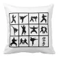 Preview: Cushion with print karate motifs