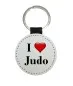 Preview: Porte-clés en différentes couleurs motif I Love Judo