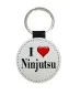 Preview: Porte-clés en différentes couleurs motif I Love Ninjutsu