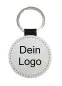 Preview: Key ring round imitation leather with your own logo