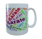 Preview: Mug white printed with colourful karate