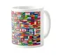 Preview: Becher - Kaffeetasse - Tasse mit den Fahnen der Welt