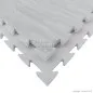 Preview: Tapis Tatami W20P aspect bois gris clair blanc/blanc 100 cm x 100 cm x 2 cm