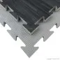 Preview: Tapis d arts martiaux Tatami W20P aspect bois noir/gris 100 cm x 100 cm x 2 cm