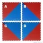 Preview: Taekwondo mat red/blue octagon