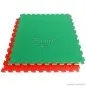Preview: Kinder Matte Tatami J40S rot/grau/grün 100 cm x 100 cm x 4 cm