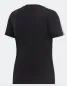 Preview: adidas T-Shirt Slim schwarz mit weißen Schulterstreifen Rückseite