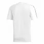 Preview: adidas T-Shirt weiß mit schwarzen Schulterstreifen Rückseite