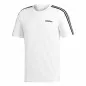 Preview: adidas T-shirt white with black shoulder stripes front