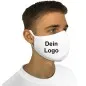 Preview: Mund Nase Maske weiss mit Logo