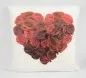 Preview: fluffy cuddly cushion with rose heart motif, 40 x 40 cm