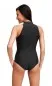 Preview: Badeanzug | Schwimmanzug OLIVIA schwarz/rot/weiß Rückseite