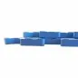 Preview: Matte Tatami Elypsenoptik 4er Set MI60J blau 60 x 60 x 1 cm