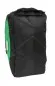 Preview: Sports bag with rucksack function in black with green side inserts