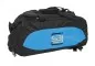Preview: Sports bag with rucksack function in black with coloured turquoise side inserts
