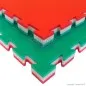 Preview: Matte Tatami J40L rot/weiß/grün 100 cm x 100 cm x 4 cm