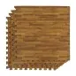 Preview: Wood-effect mat set of 4 brown 60 x 60 x 1.4 cm