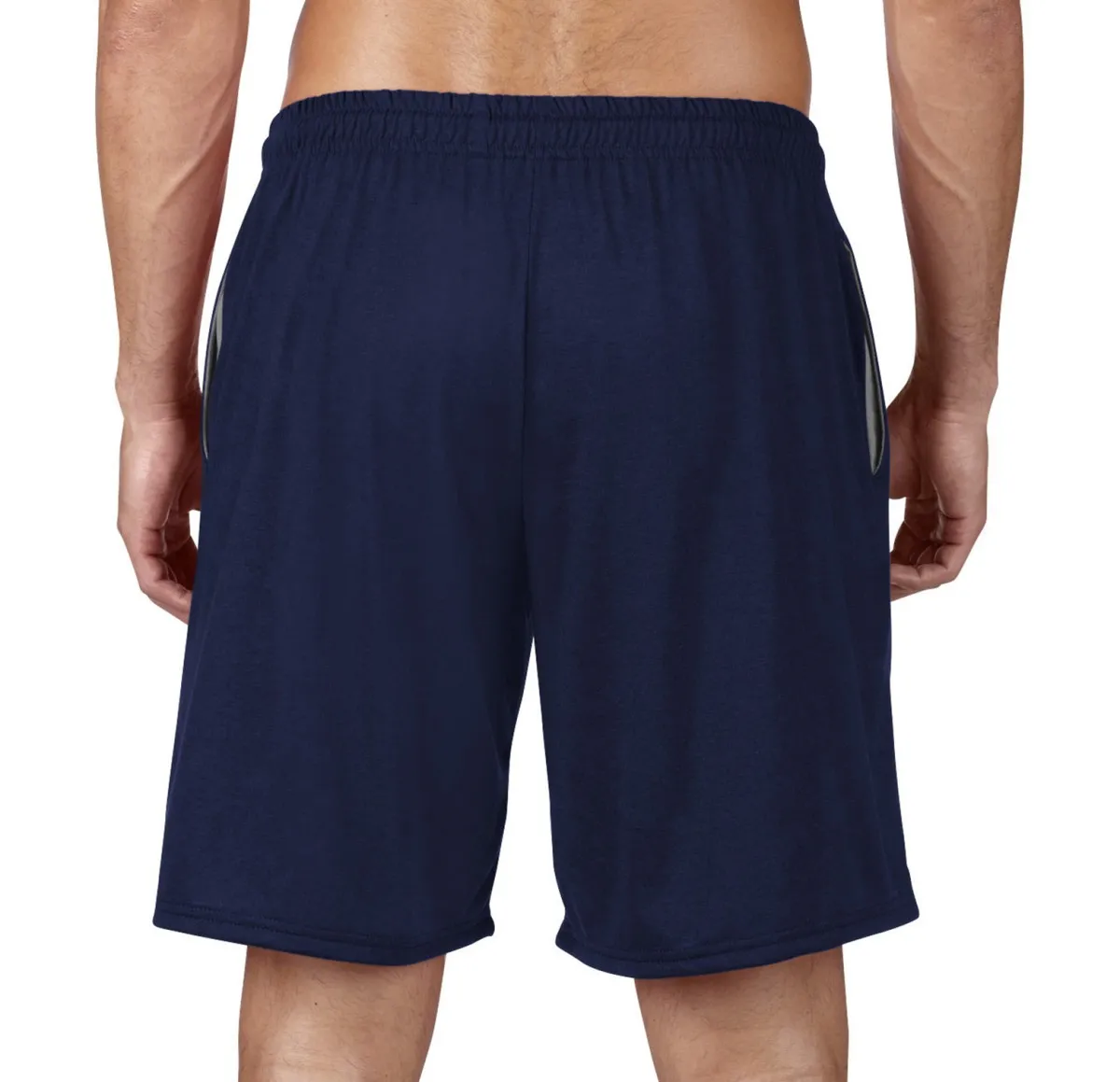 Gildan Shorts dunkelblau/navy von hinten