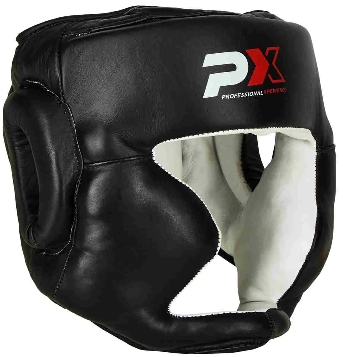 Head protection sparring genuine leather black
