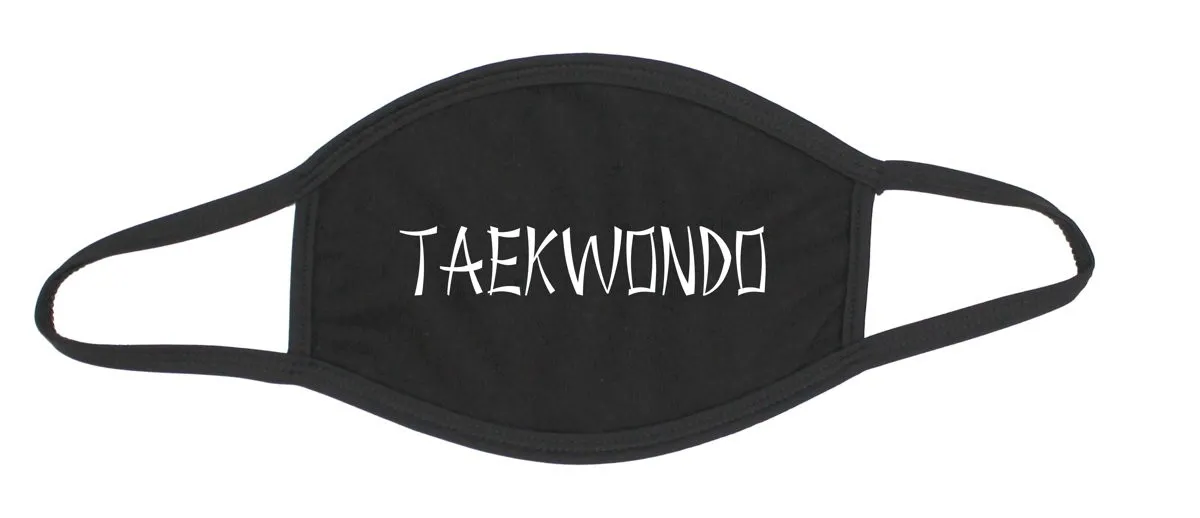 Masque bouche-nez coton noir taekwondo