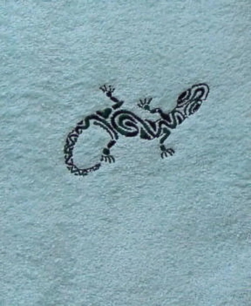 Dusch- und Handtücher mit Motiv "Gecko"