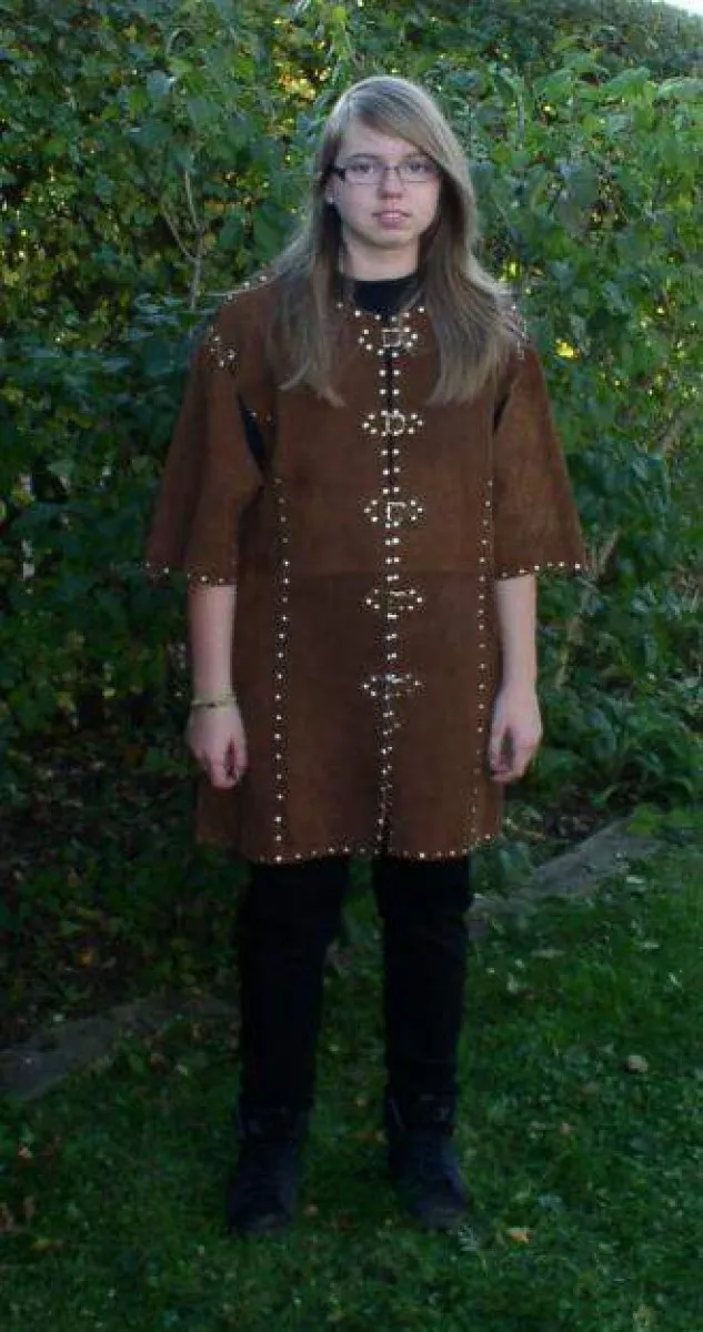 High quality brown suede tunic