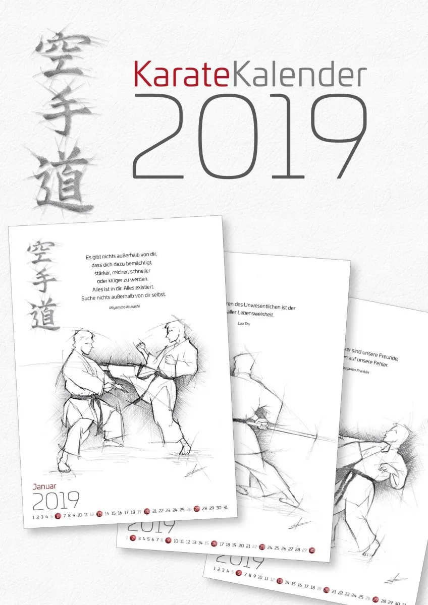 12 Monats Kalender 2019 Karate