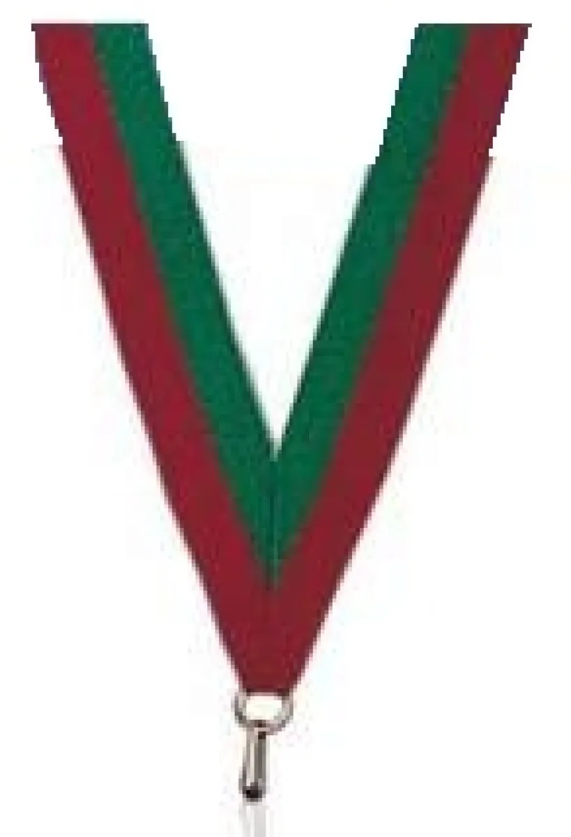 Medallas cinta verde y roja