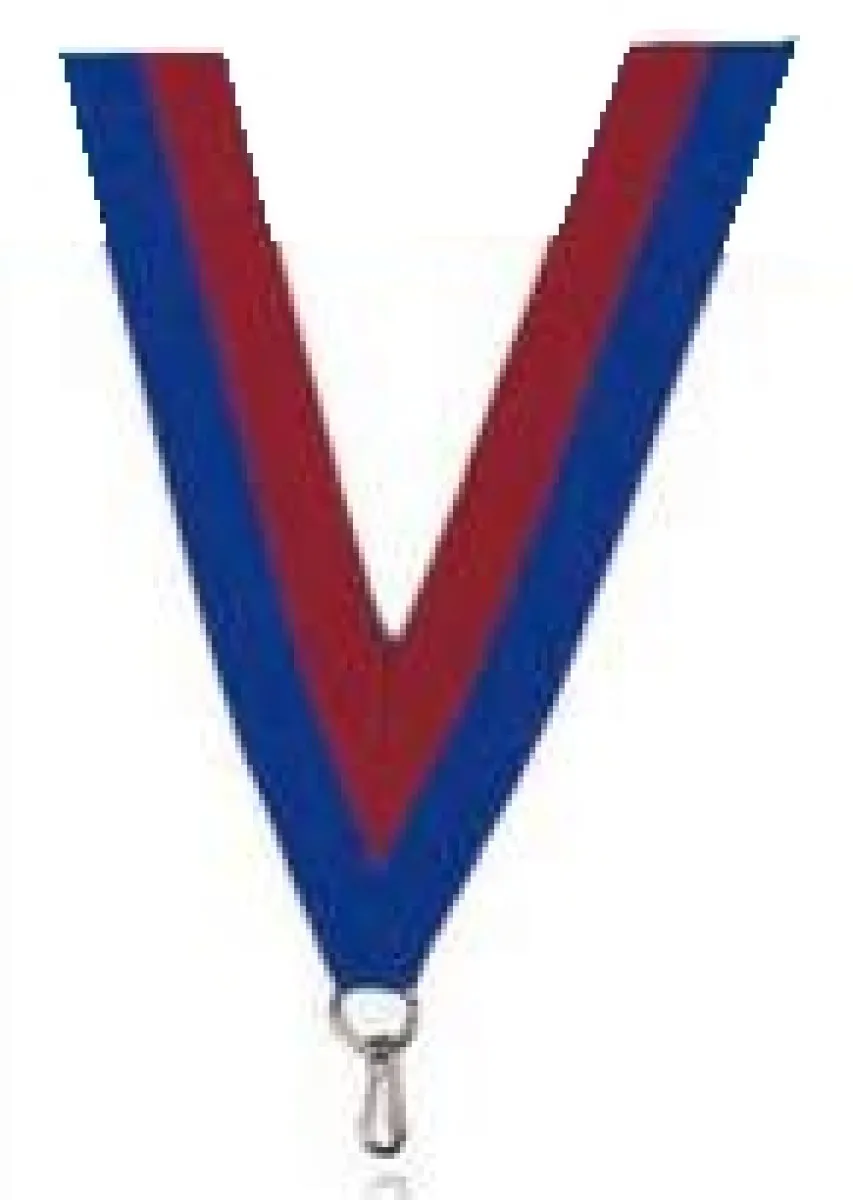 Medallas cinta roja y azul