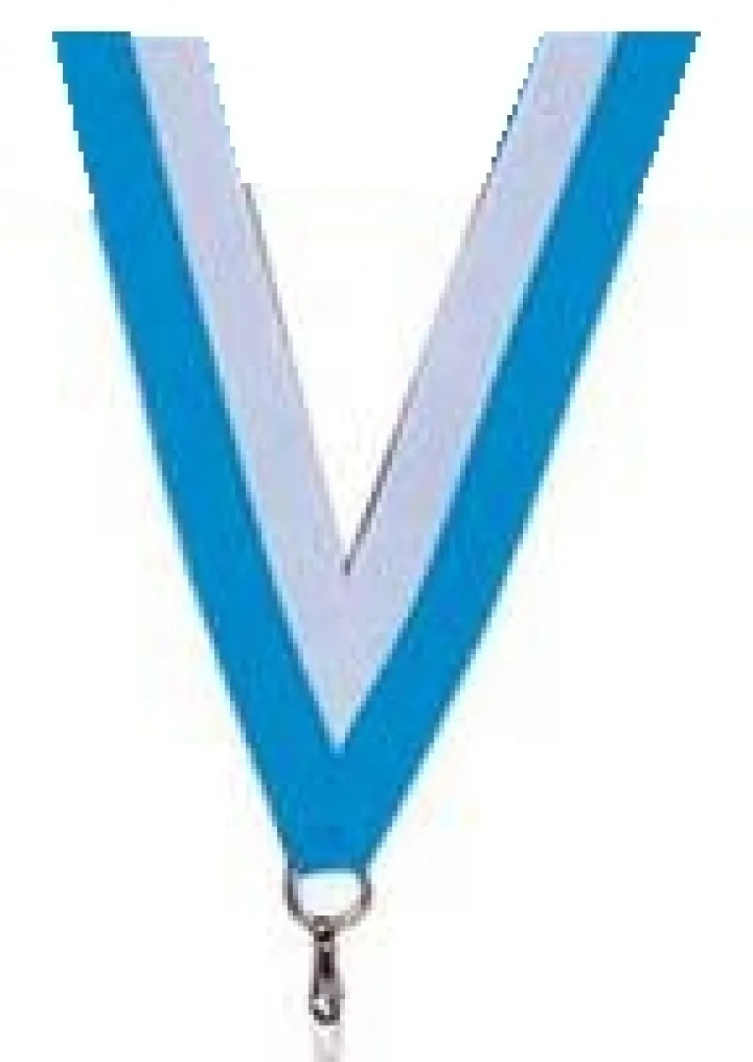 Medal ribbon white/light blue