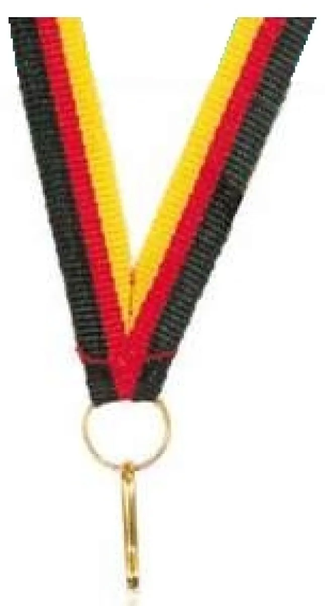 Medals ribbon black and red and gold