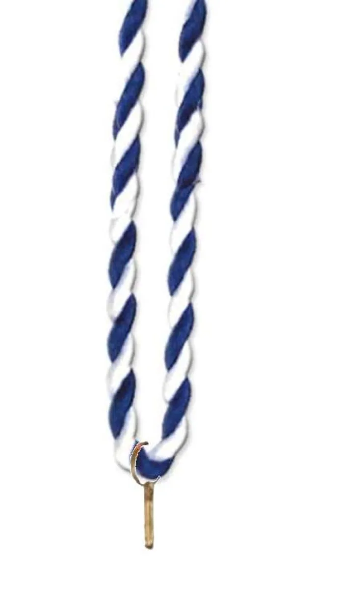 Medal cord blue/white