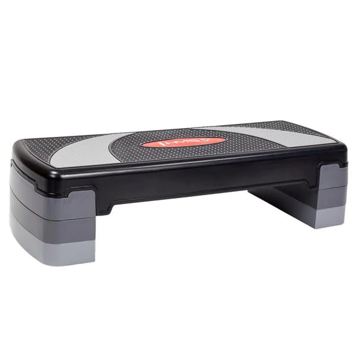 Stepper aeróbico - stepboard negro/gris regulable en altura