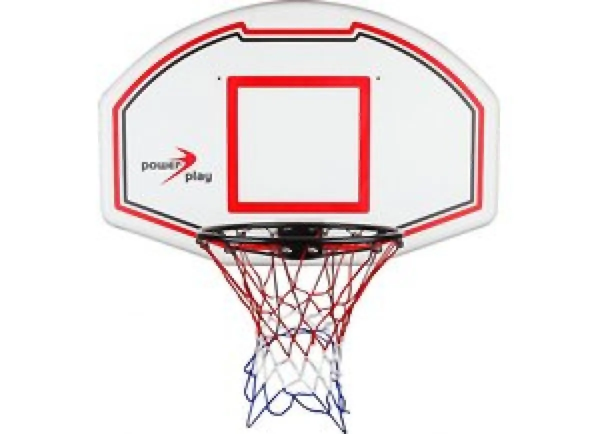 Basketball hoop with white target board