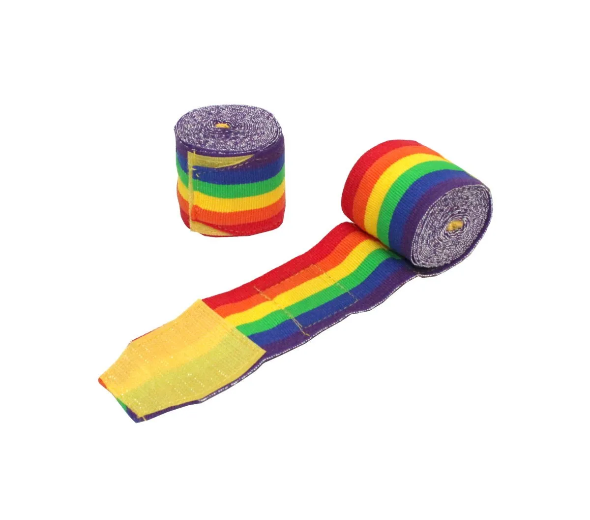 Rainbow elasticated boxing bandages for boxing gloves